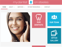 Tablet Screenshot of mydentistonsteeles.com